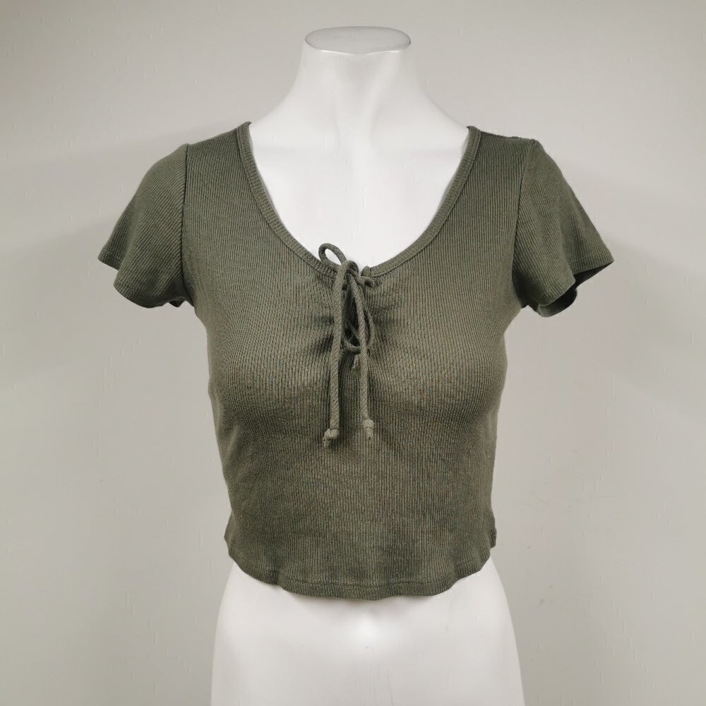 BOZZOLO Tie  Front Crop Top